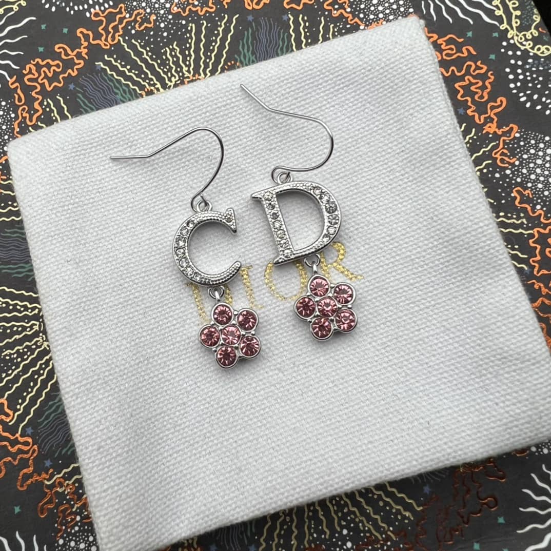 Fake Chr1st1an D10r Logo Earring