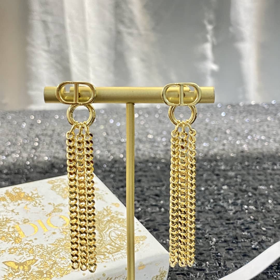 Knockoff Chr1st1an D10r Logo Earring