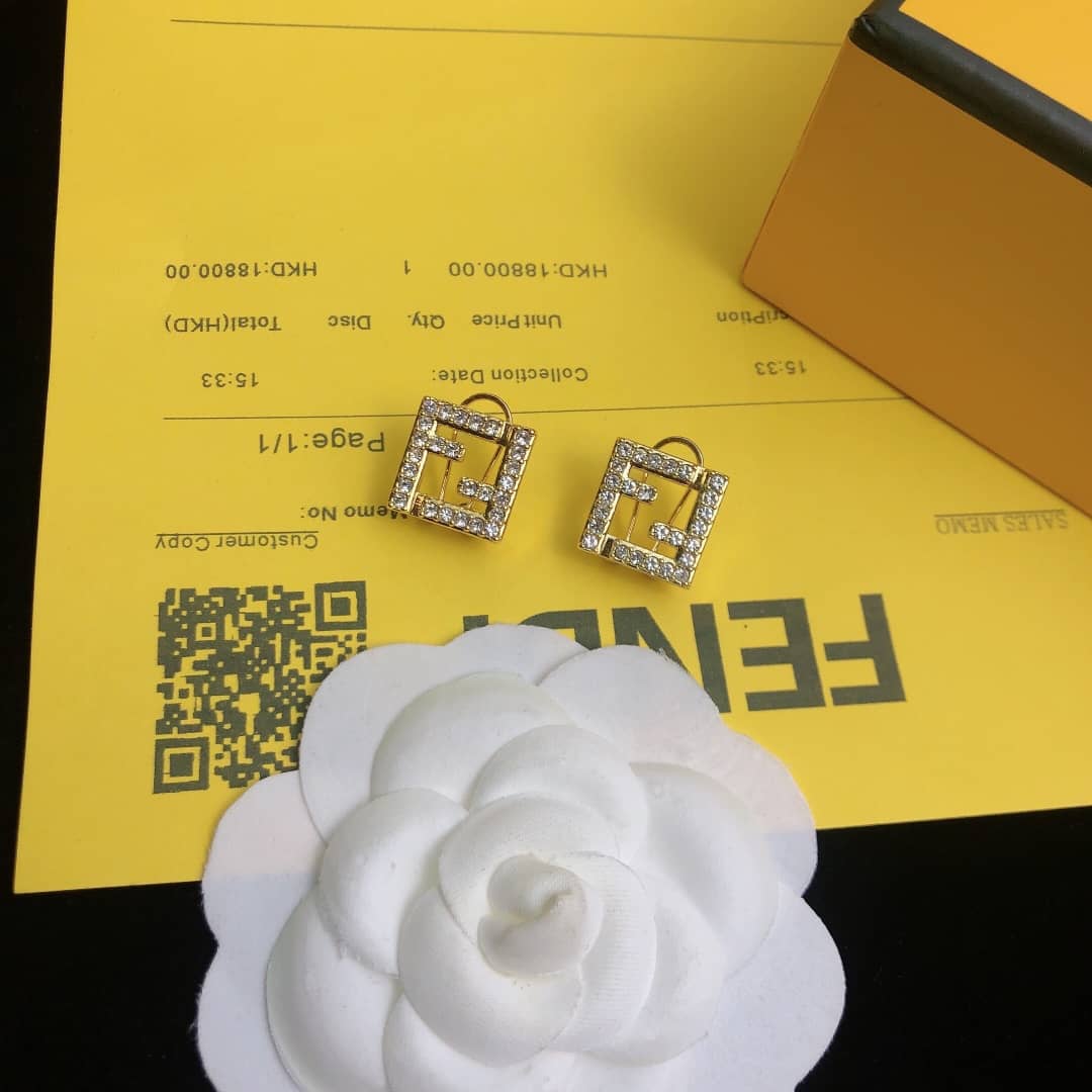 Fake F**di Logo Earring