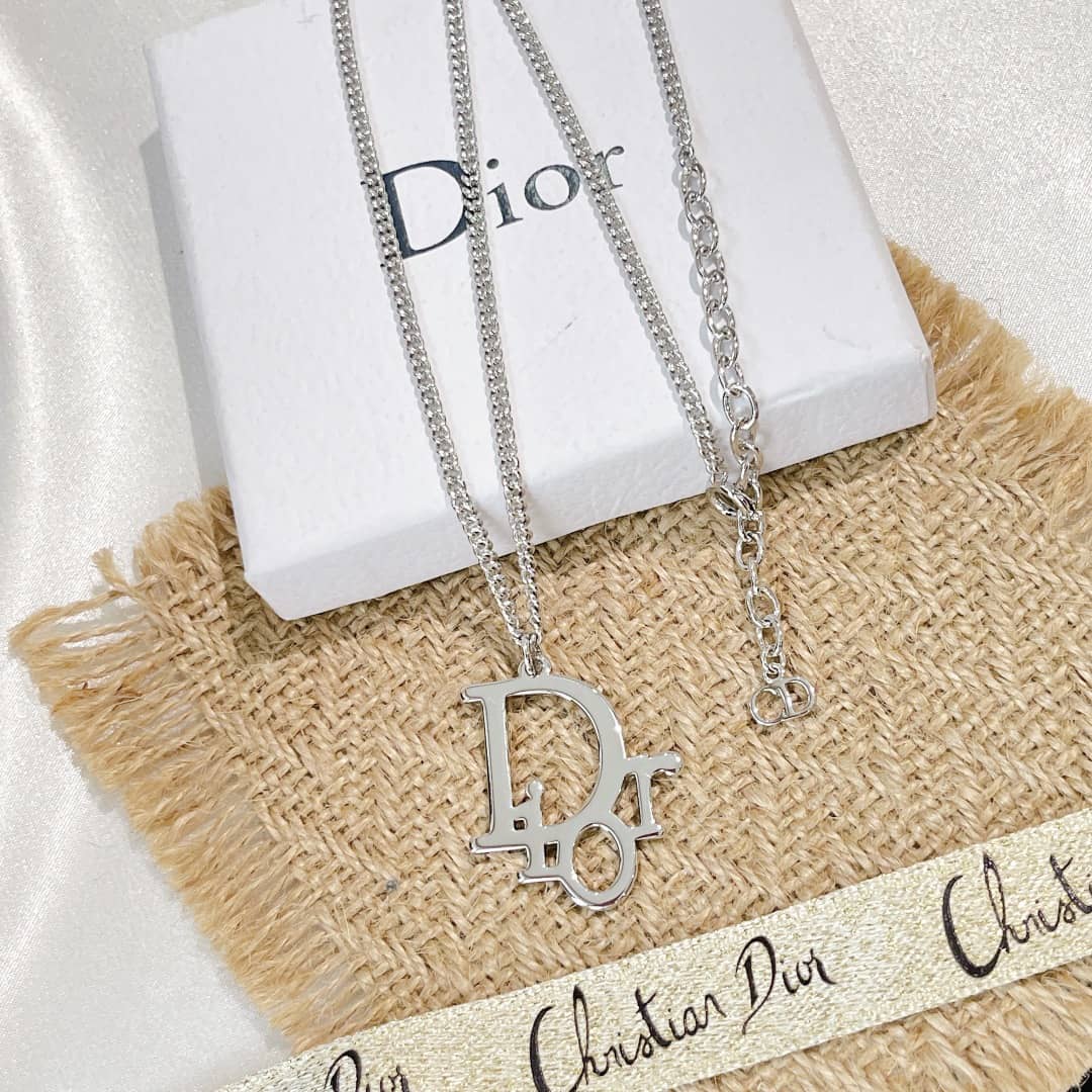 Fake Chr1st1an D10r Logo Necklace