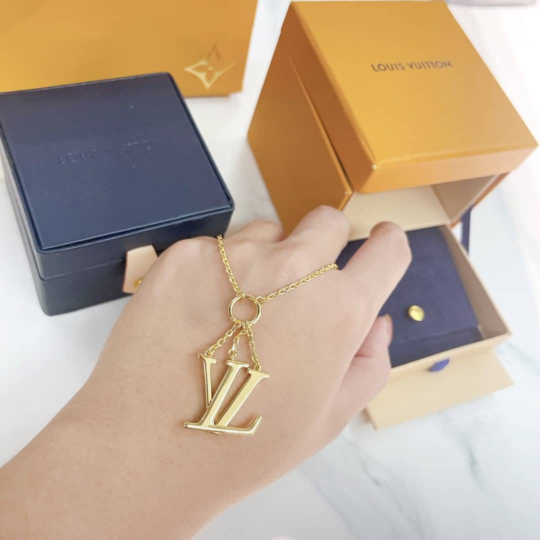 Knockoff L0vis Vvtt0n Logo Necklace