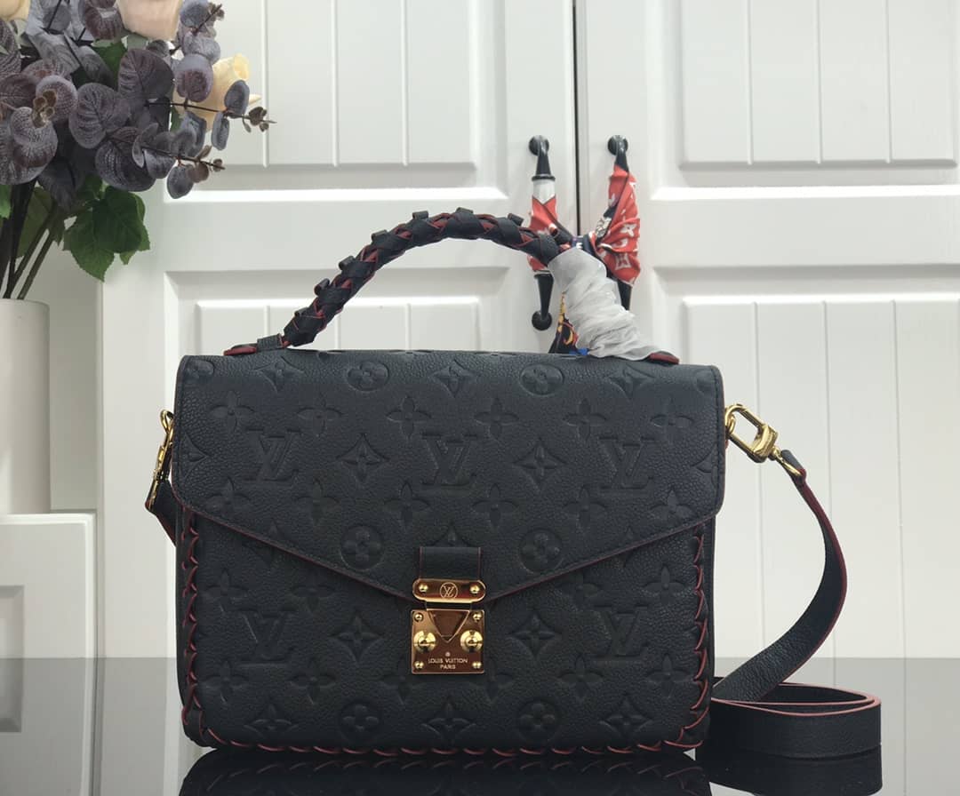 L0vis Vvtt0n Pochette Metis Braided Monogram Empreinte Replica Black M43942