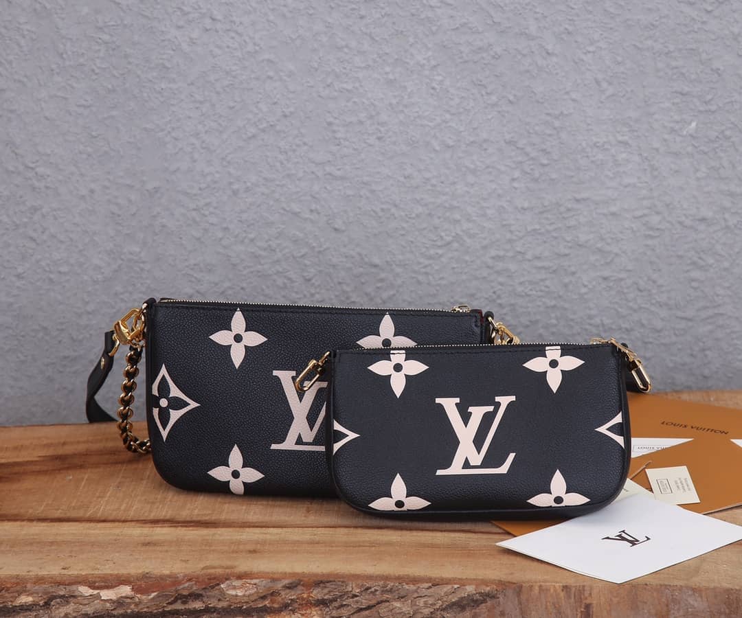 L0vis Vvtt0n Pochette Monogram Empreinte Cowhide Leather Replica Crossbody Bag Black M45777