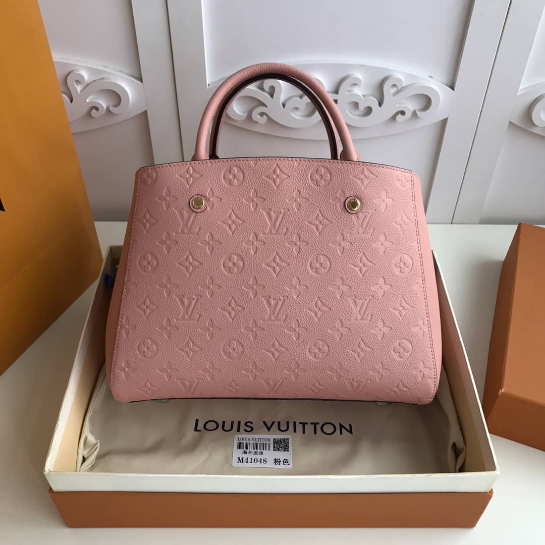 L0vis Vvtt0n Monogram Montaigne MM Shoulder Bag Replica Pink M41048