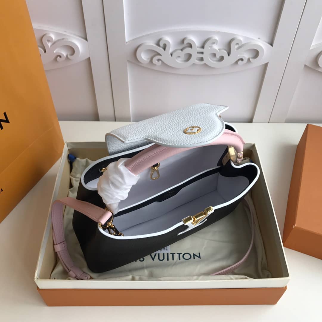 L0vis Vvtt0n Capucines PM Taurillon Bag Replica Black M52988