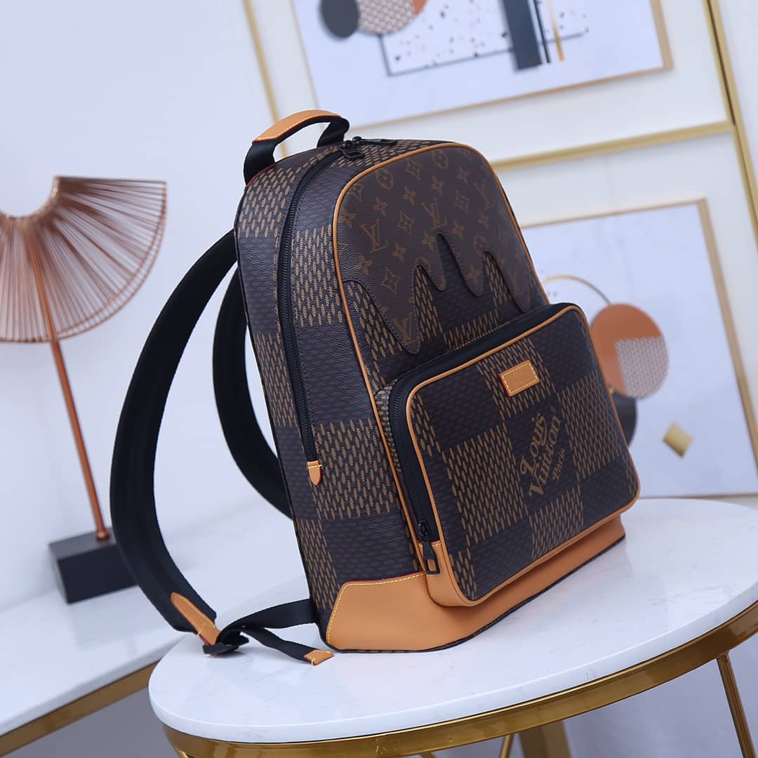 LV Backpack Replica x Nigo Damier Giant Campus N40380