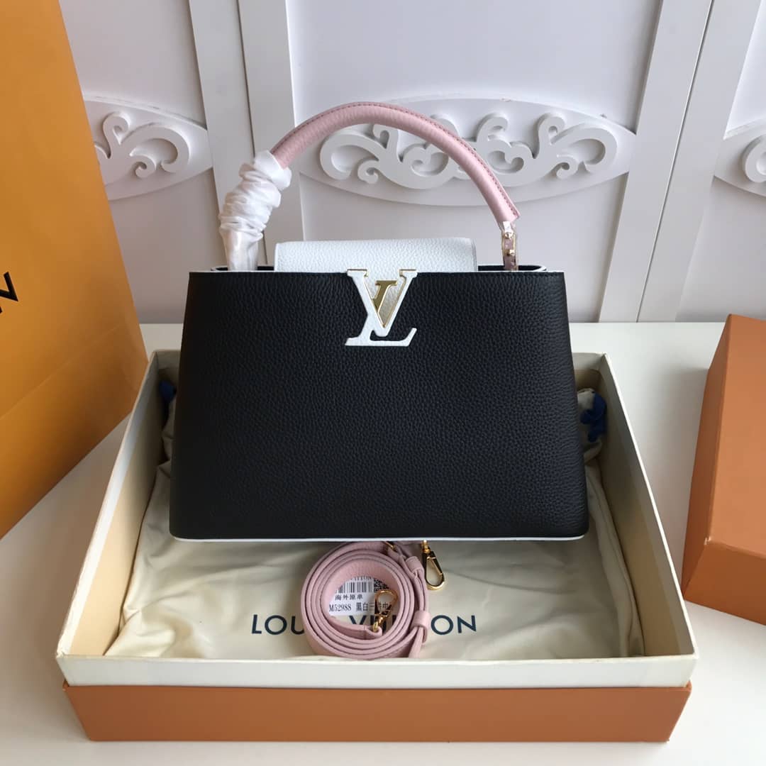 L0vis Vvtt0n Capucines PM Taurillon Bag Replica Black M52988
