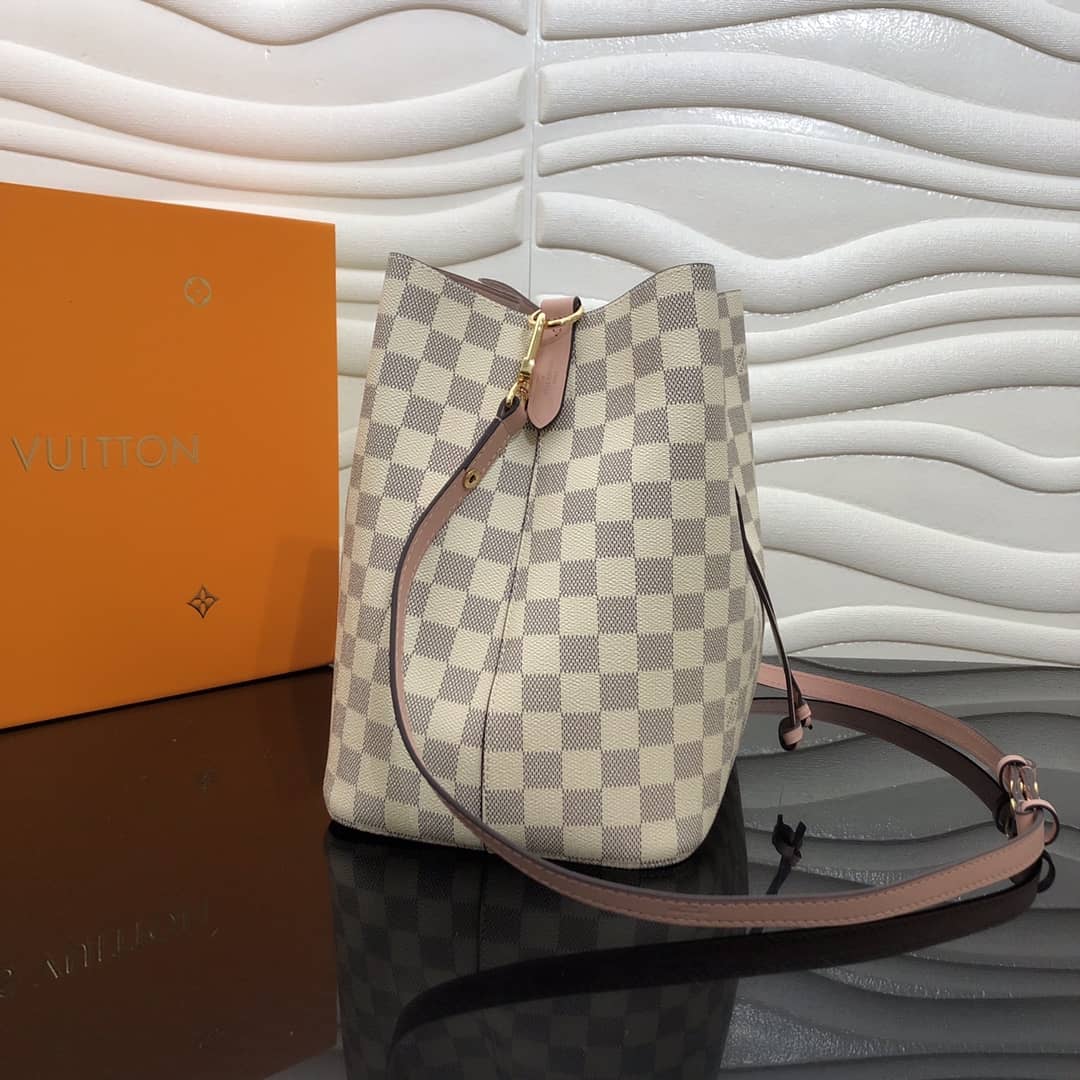 L0vis Vvtt0n Neonoe Replica Bucket Bag Beige Pink M44020