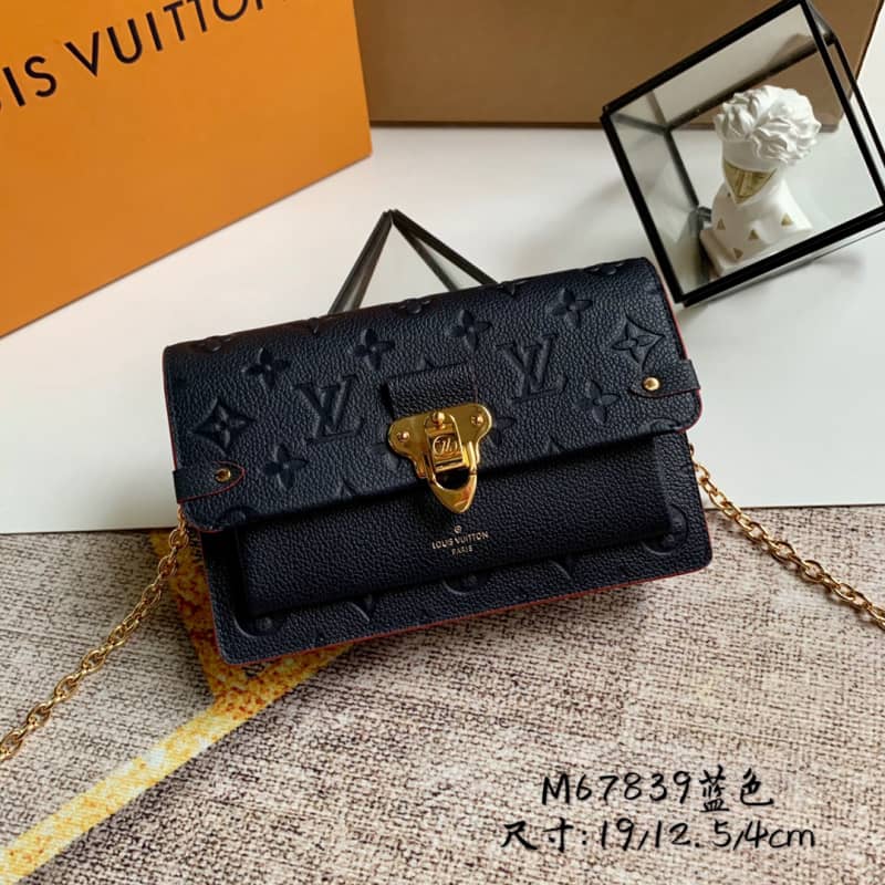 L0vis Vvtt0n Monogram Empreinte Vavin Chain Long Wallet Replica Blue M67839