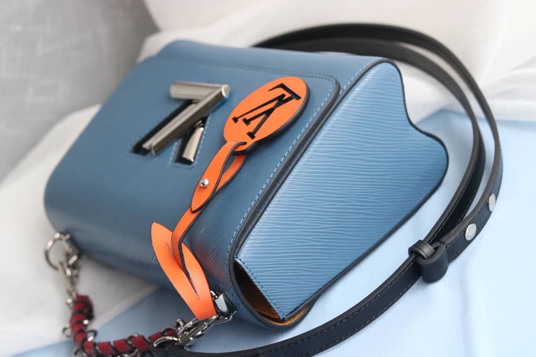 LV Tote Dupe Twist MM Crossbody Bag Replica Blue M50305
