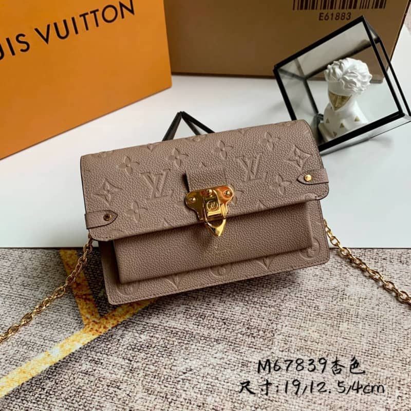 L0vis Vvtt0n Monogram Empreinte Vavin Chain Long Wallet Replica Apricot M67839