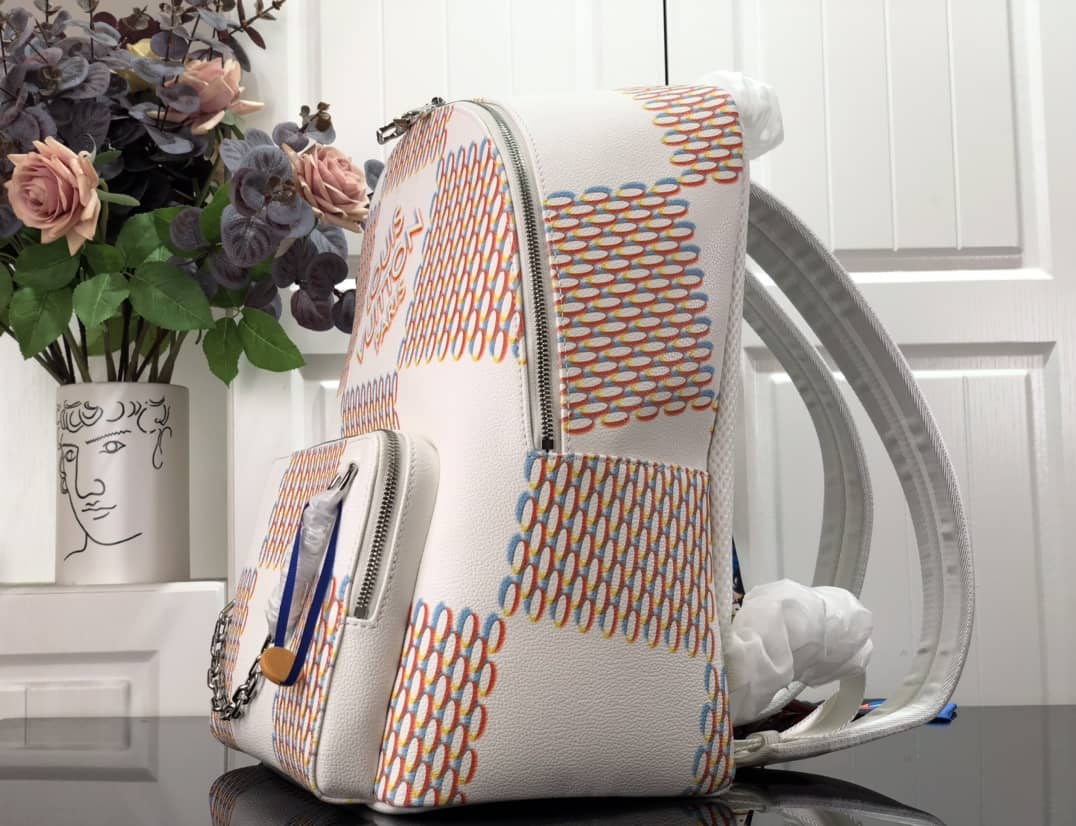 LV Backpack Replica Racer Damier Spray White M20664