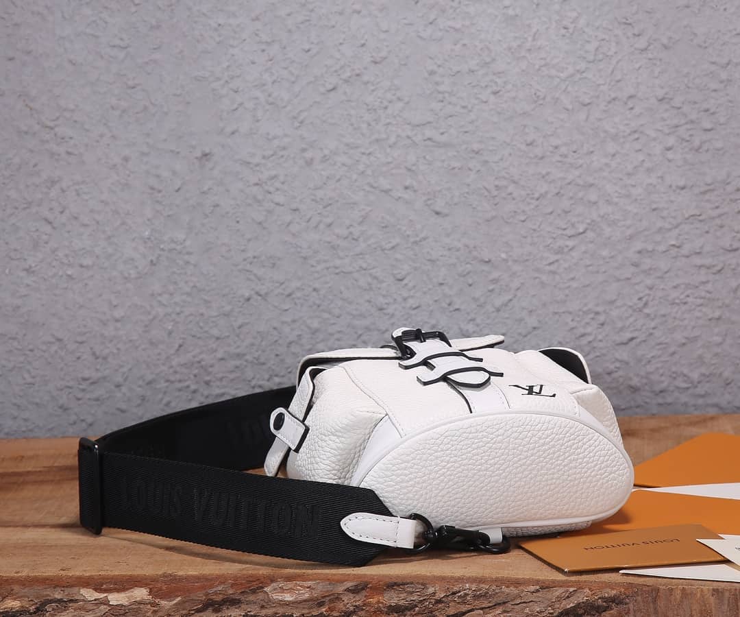 LV Backpack Replica Taurillon Leather Christopher XS White M58493