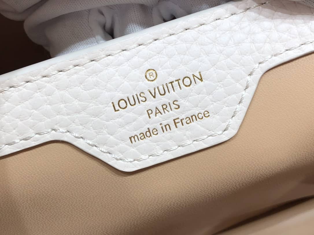 L0vis Vvtt0n Capucines Embroidery Replica Bag Beige M48865