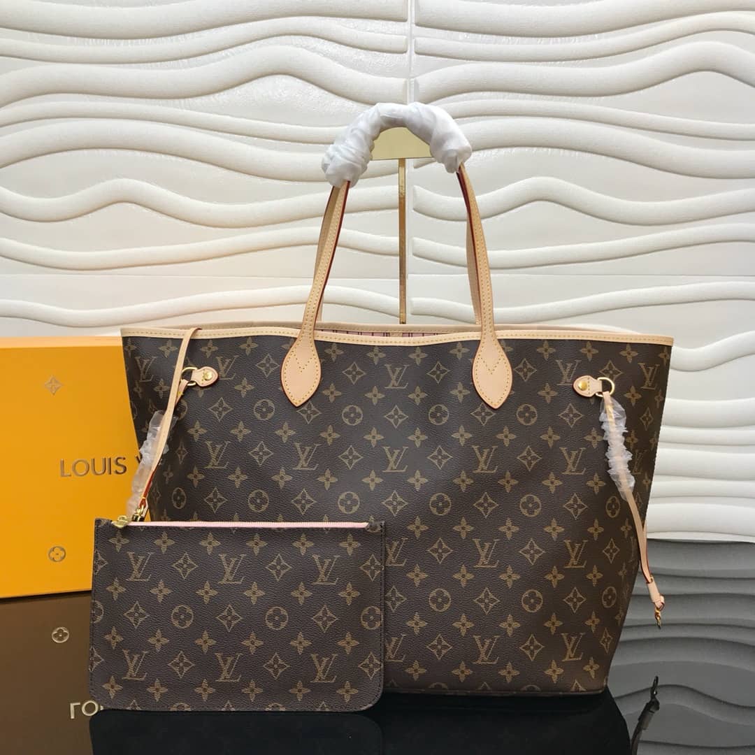 L0vis Vvtt0n Neverfull Dupe Monogram GM Shoulder Bag Replica Pink M40990