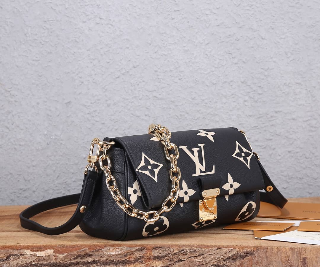 L0vis Vvtt0n Favorite Shoulder Monogram Empreinte Replica Leather Bag Black M45836