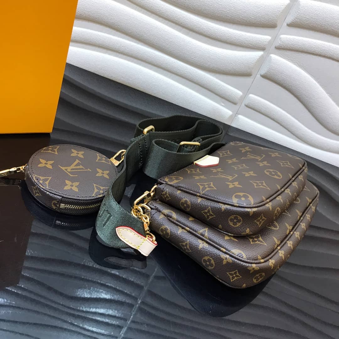 L0vis Vvtt0n Monogram Canvas Multi Pochette Replica Green M44823