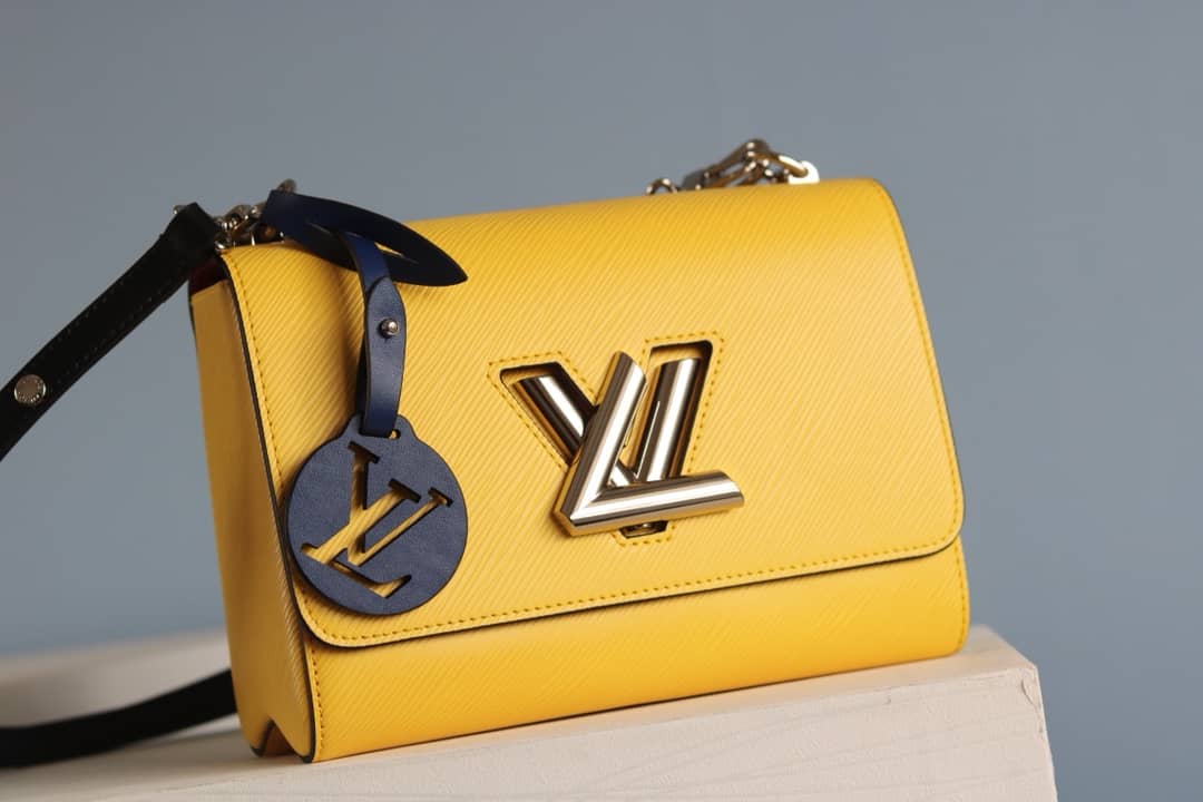 LV Tote Dupe Twist MM Crossbody Bag Replica Yellow M50305