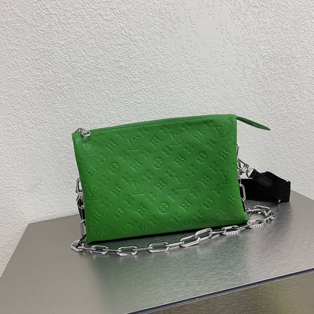 Cheap L0vis Vvtt0n Chain Clutch Bag Green Online