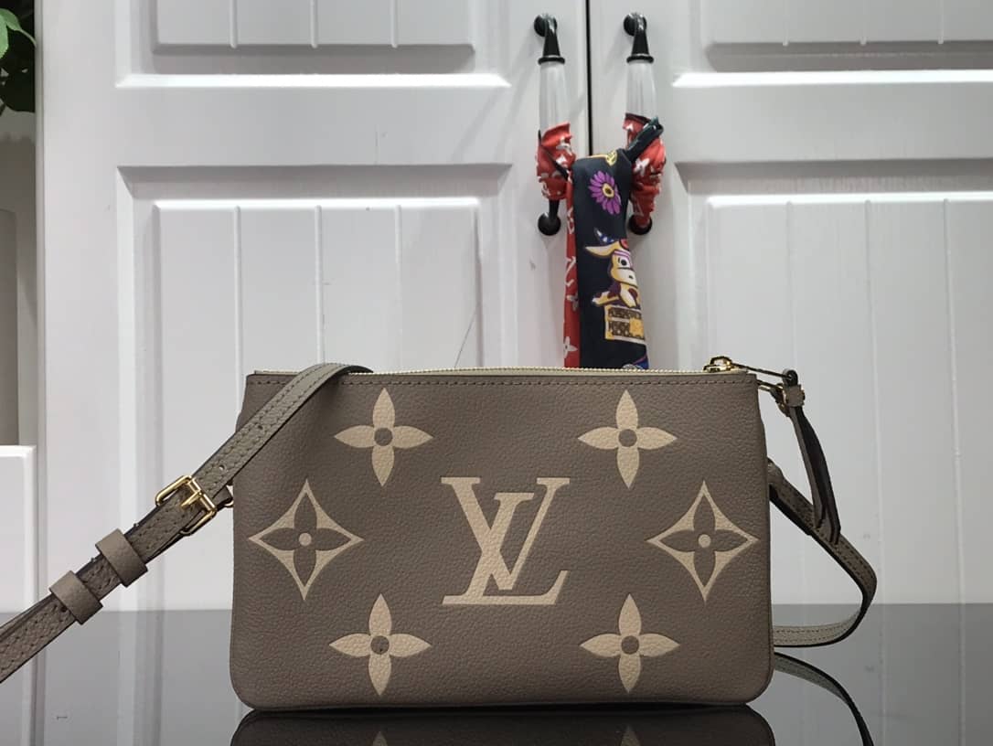 L0vis Vvtt0n Double Zip Monogram Empreinte Leather Replica Pochette M80084