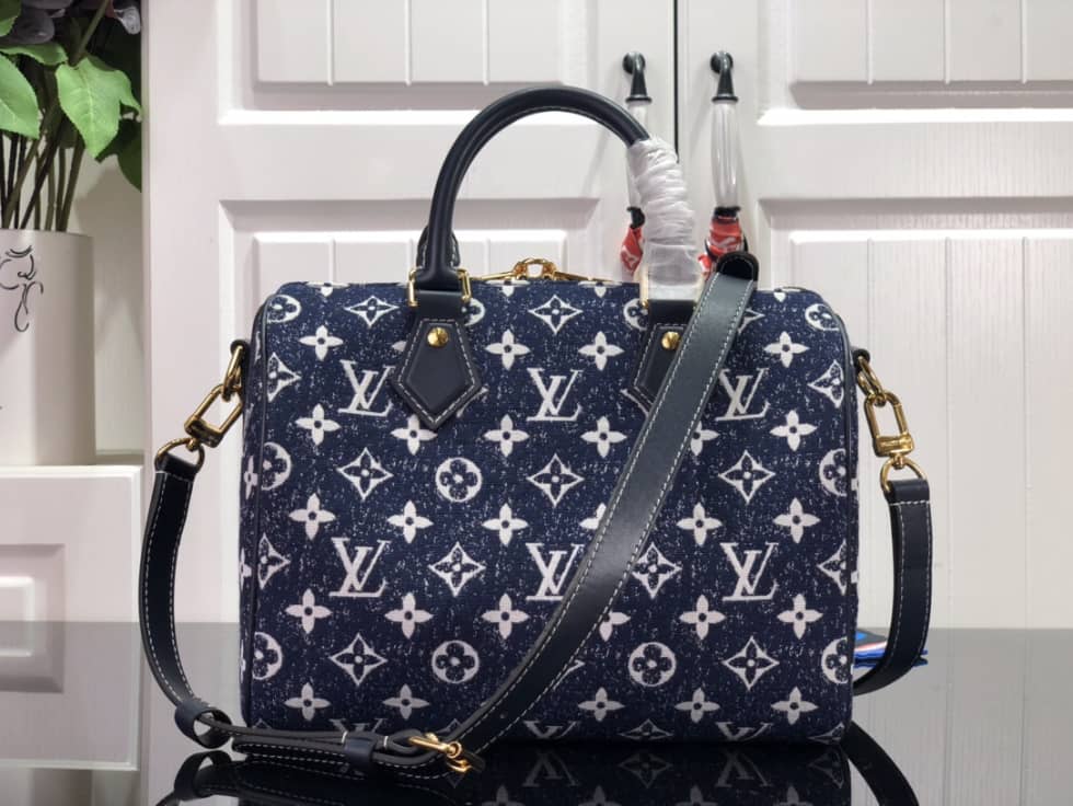L0vis Vvtt0n Monogram Jacquard Denim Speedy Bandoliere 25 M59609 Replica Shoulder Bag