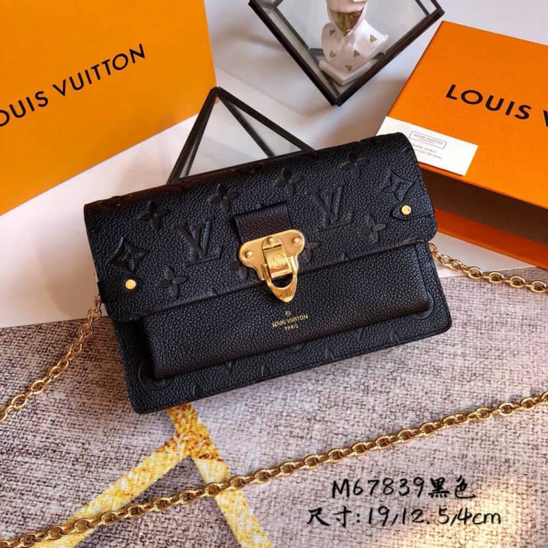 L0vis Vvtt0n Monogram Empreinte Vavin Chain Long Wallet Replica Black M67839