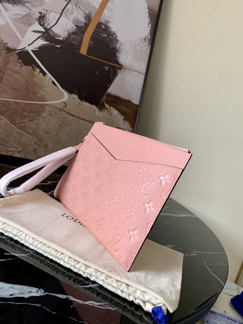 L0vis Vvtt0n Pochette Melanie MM Monogram Empreinte Replica Clutch Pink M68705