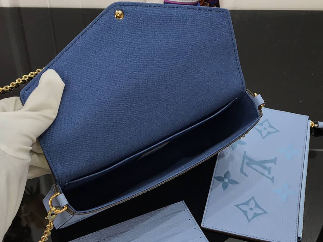 L0vis Vvtt0n Monogram Pochette Felicie Replica Bag Blue M80498