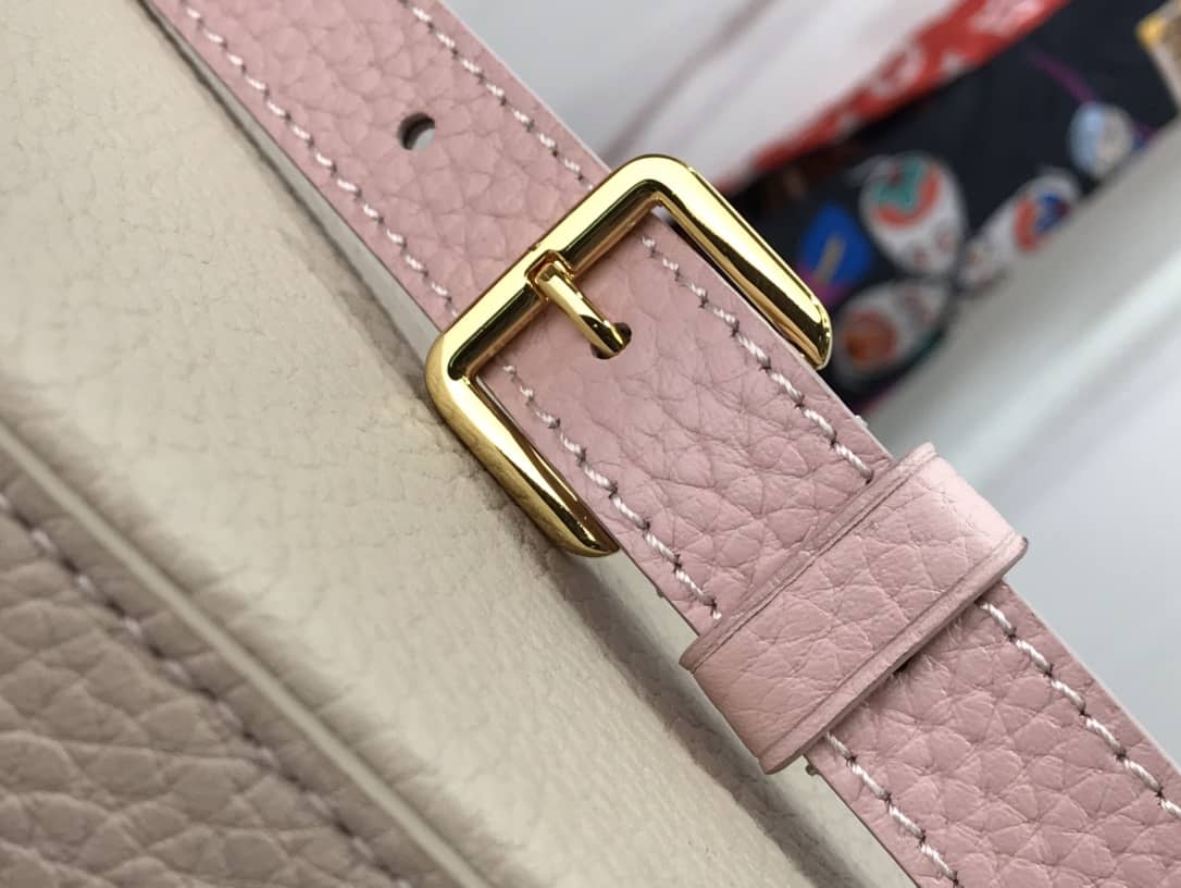 L0vis Vvtt0n Capucines MM 2way Leather Replica Shoulder Bag Apricot M57523