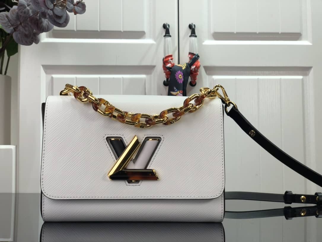 L0vis Vvtt0n Monogram 2Way Leather Twist Replica Handbag White M58526