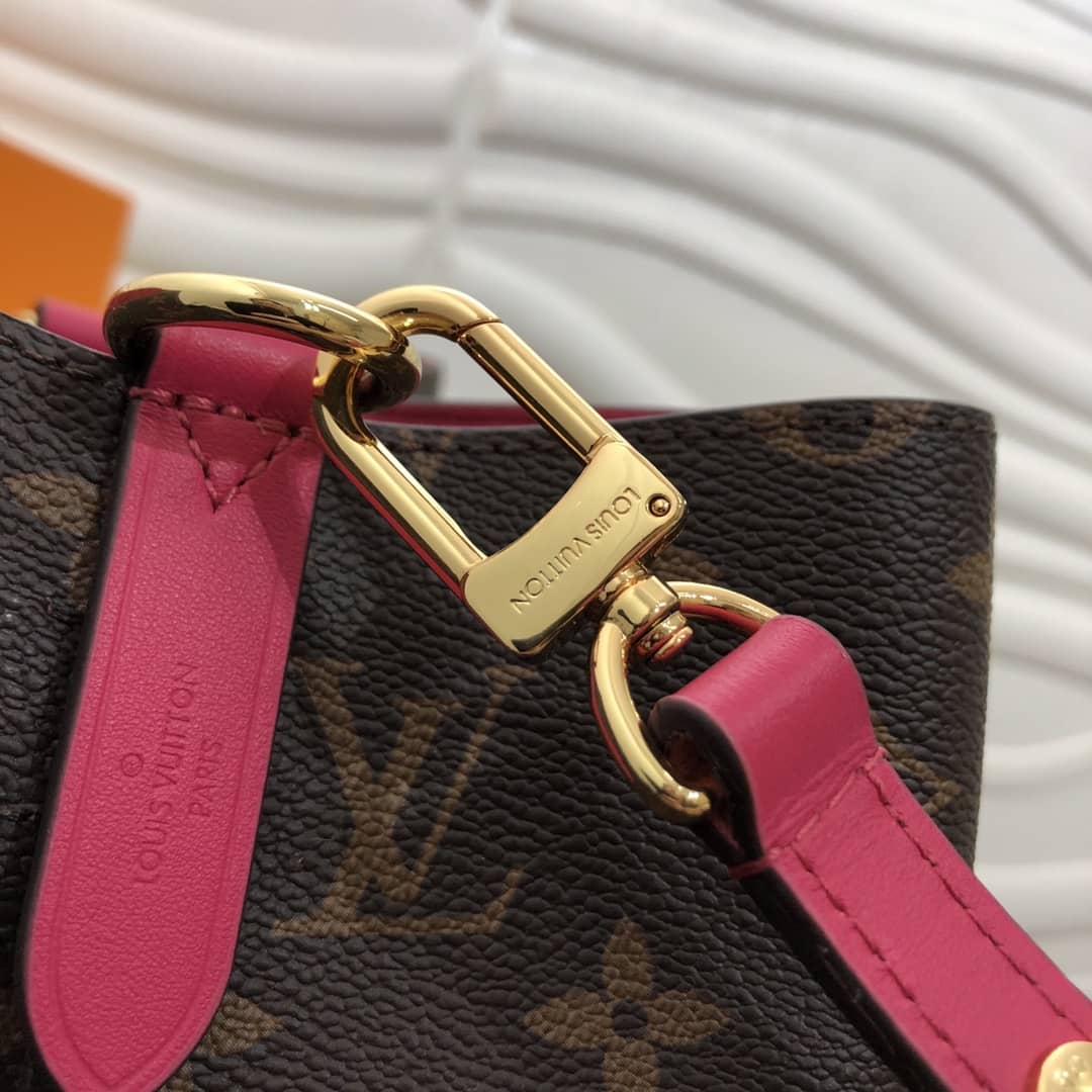 L0vis Vvtt0n Neonoe Replica Bucket Bag Brown Pink Red M44020
