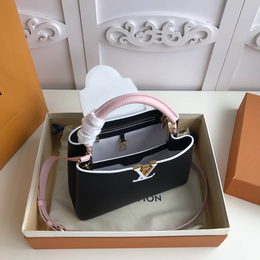 L0vis Vvtt0n Capucines PM Taurillon Bag Replica Black M52988