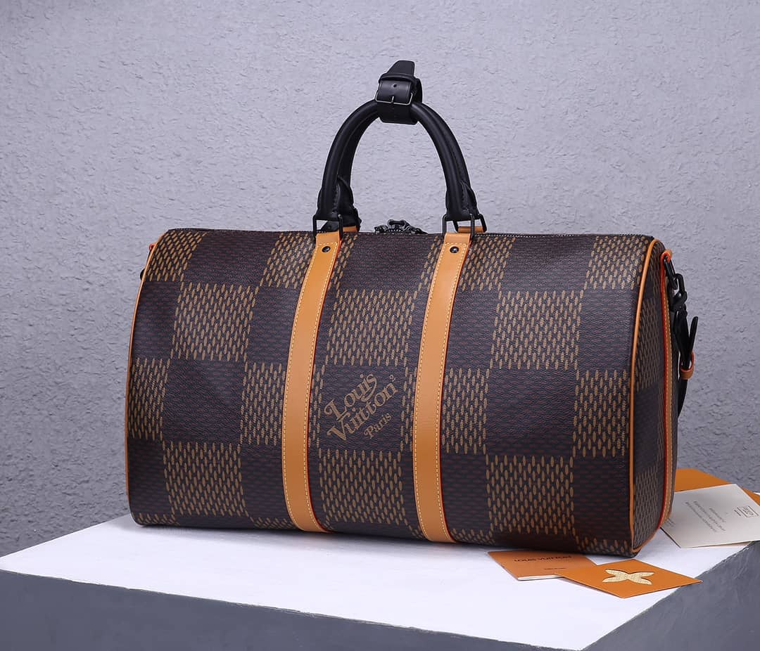 LV Duffle Bag Replica Keepall Bandouliere Nigo Giant Damier N40360
