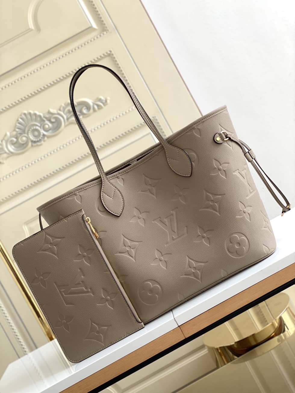 L0vis Vvtt0n Monogram Empreinte Neverfull MM Brown M45685 Replica Tote