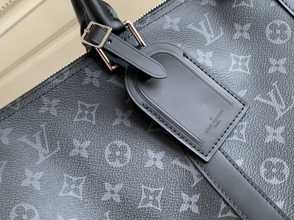 LV Duffle Bag Replica Keepall Bandouliere Duffle 55 Canvas Black M40605