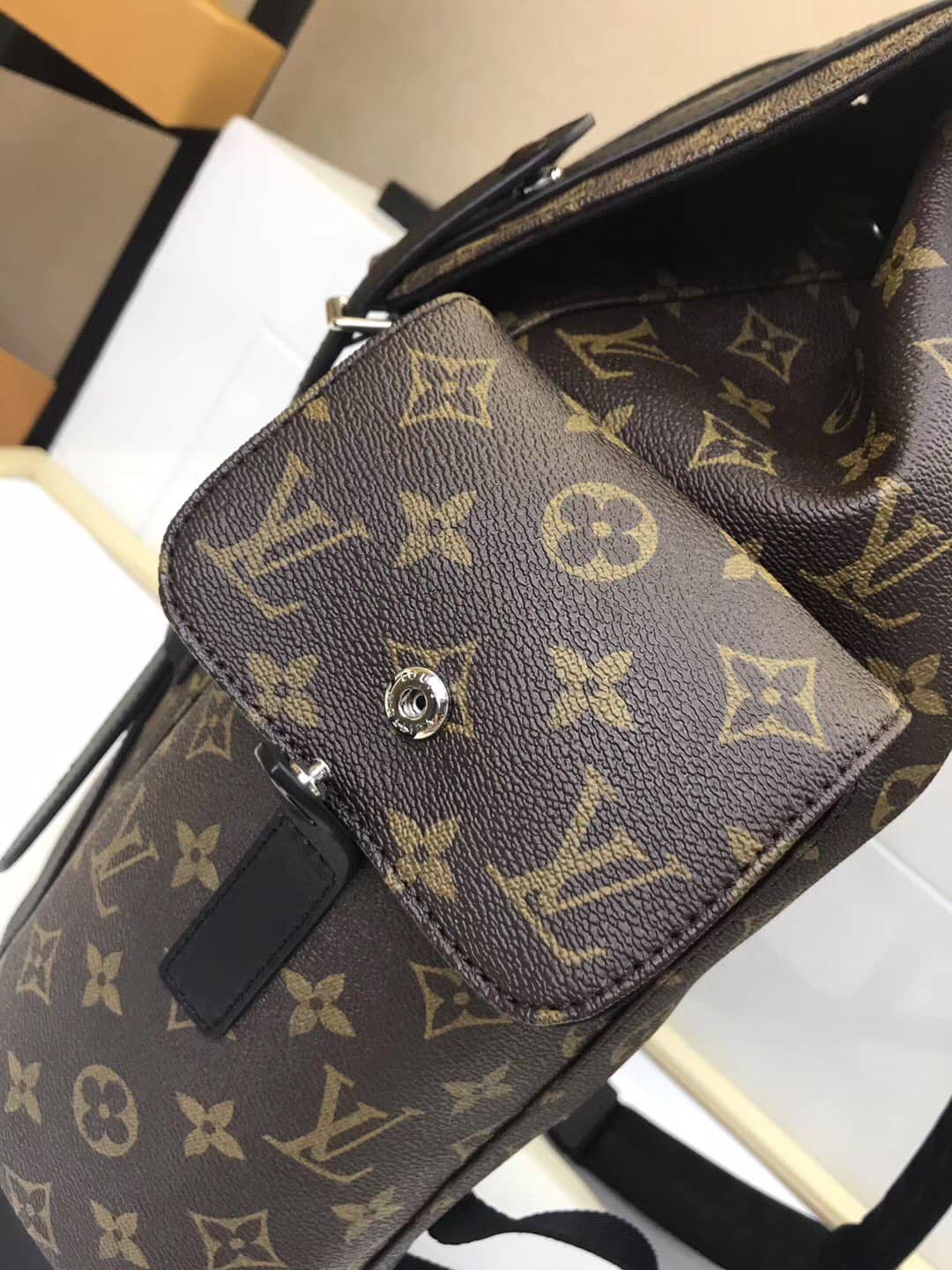 L0vis Vvtt0n Christopher PM Monogram Macassar Canvas Leather Replica Backpack M43735