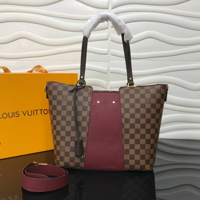 L0vis Vvtt0n Jersey Damier Ebene Canvas Magnolia Bag Replica Purple N44041