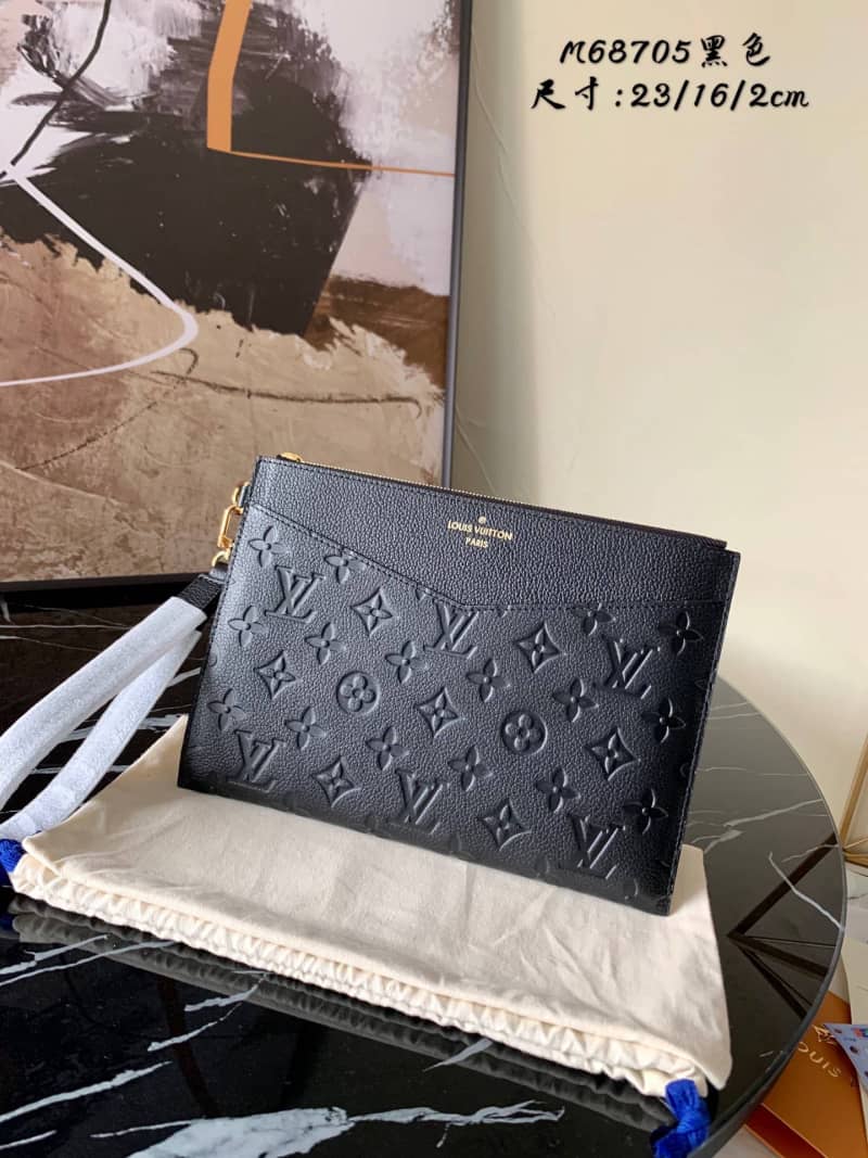 L0vis Vvtt0n Pochette Melanie MM Monogram Empreinte Replica Clutch Black M68705