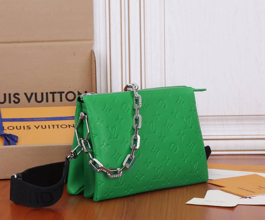 L0vis Vvtt0n Coussin PM Monogram Embossed Replica Crossbody Bag Green M57790