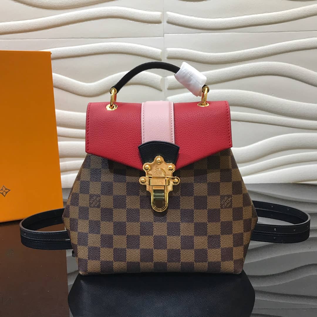 L0vis Vvtt0n Damier Ebene Clapton Replica Backpack Red N42262