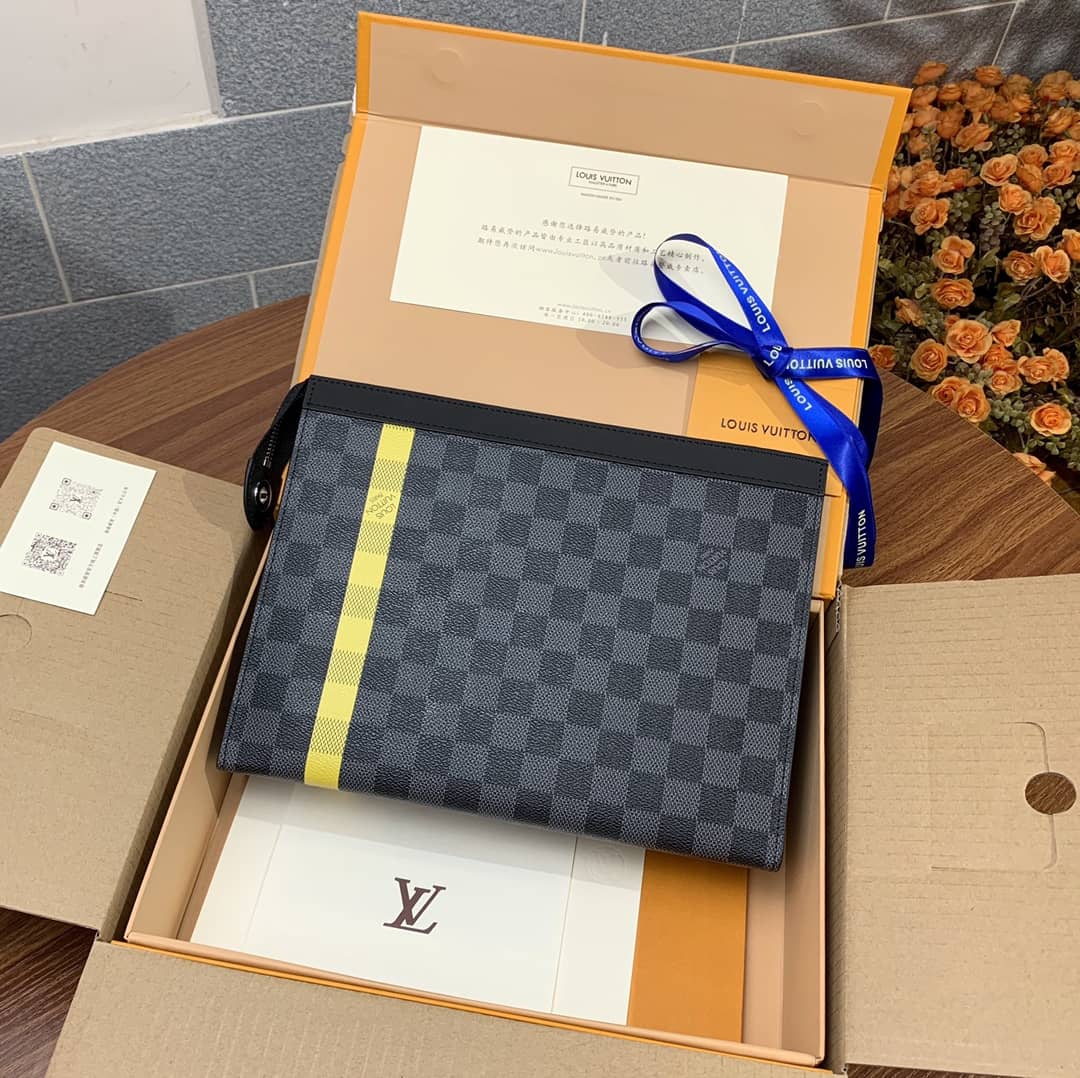 L0vis Vvtt0n Pochette Voyage MM Damier Graphite Canvas Replica N60107