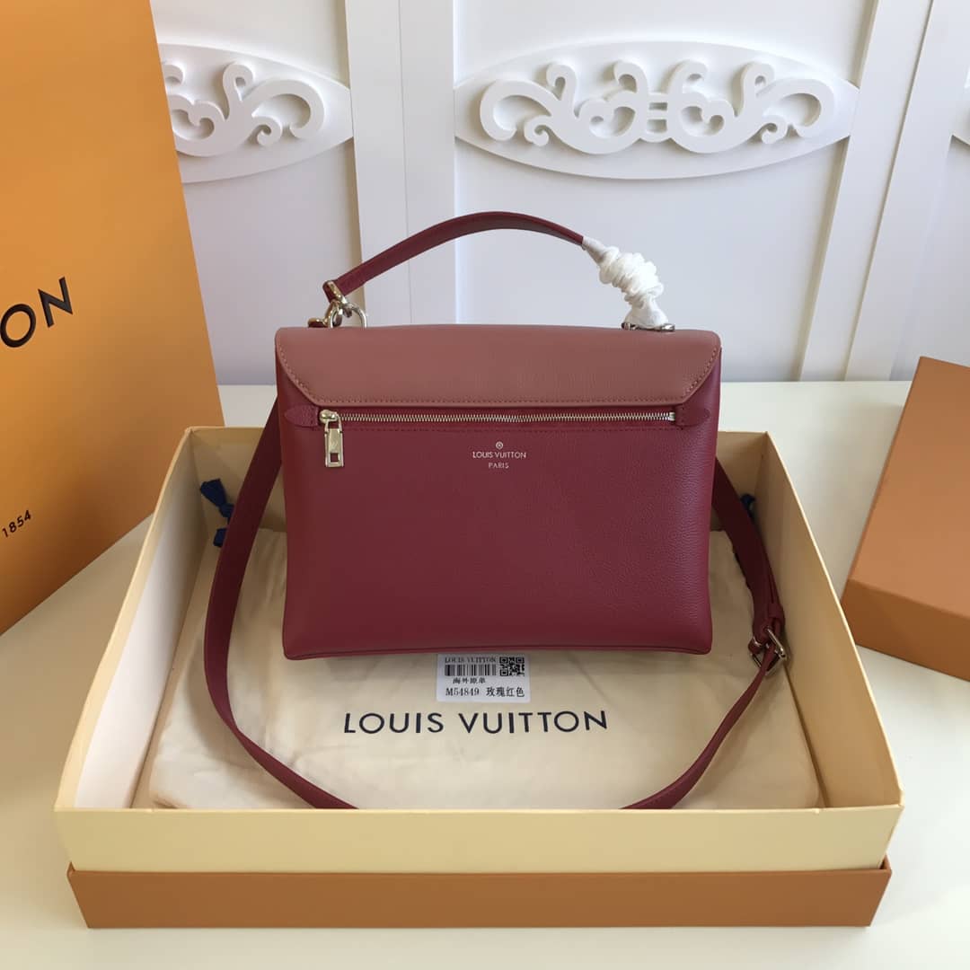 L0vis Vvtt0n MyLockMe 2way Leather Grain Replica Satchel Red M54849