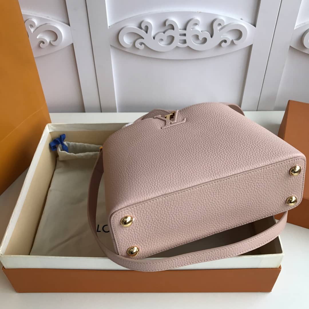 L0vis Vvtt0n Capucines Taurillon Leather BB Bag Replica Pink M52451