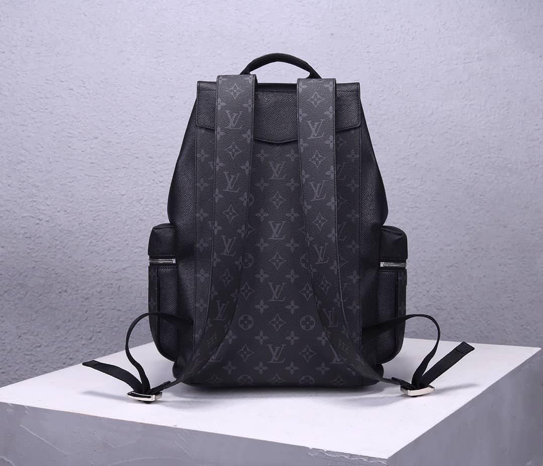 LV Backpack Replica Taiga Leather Outdoor Black M30417