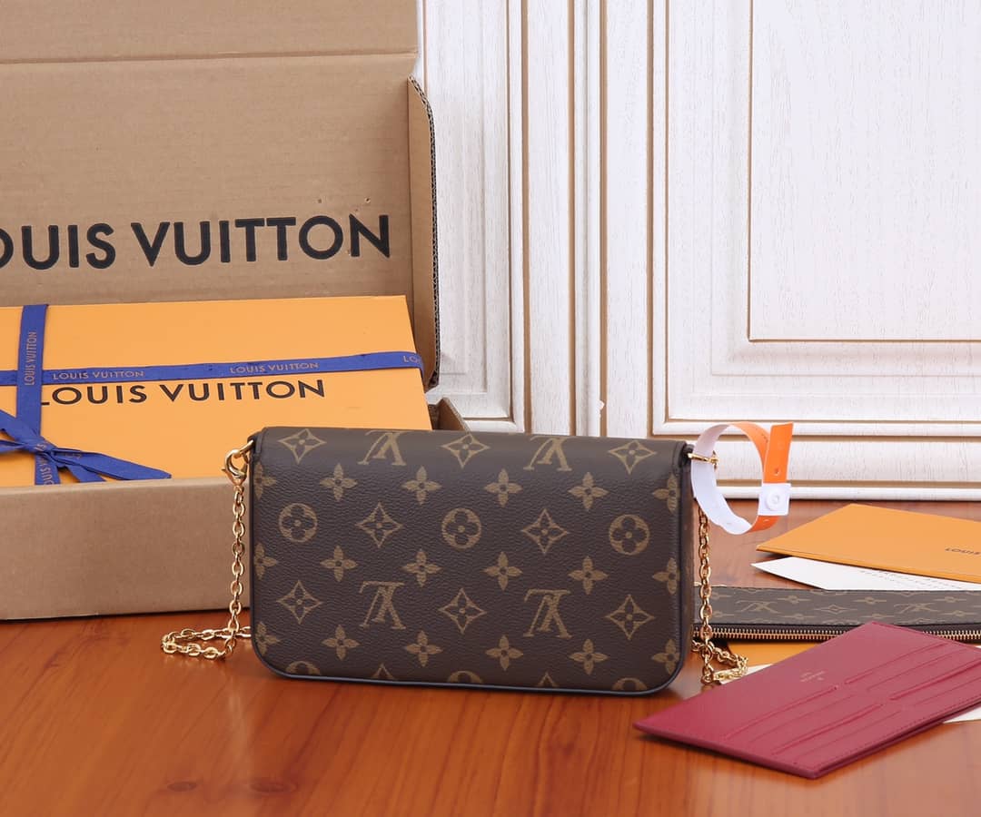 L0vis Vvtt0n Felicie Small Canvas Leather Replica Crossbody Bag M61276