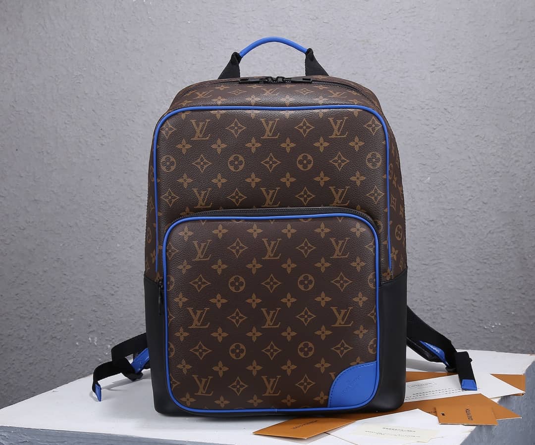 L0vis Vvtt0n Dean Canvas Monogram Macassar Blue Brown M45867 Replica Backpack