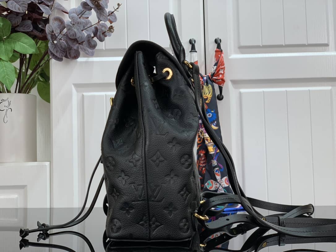 L0vis Vvtt0n Ann Platt Montsouris PM Noir Leather Replica Backpack Black M45205
