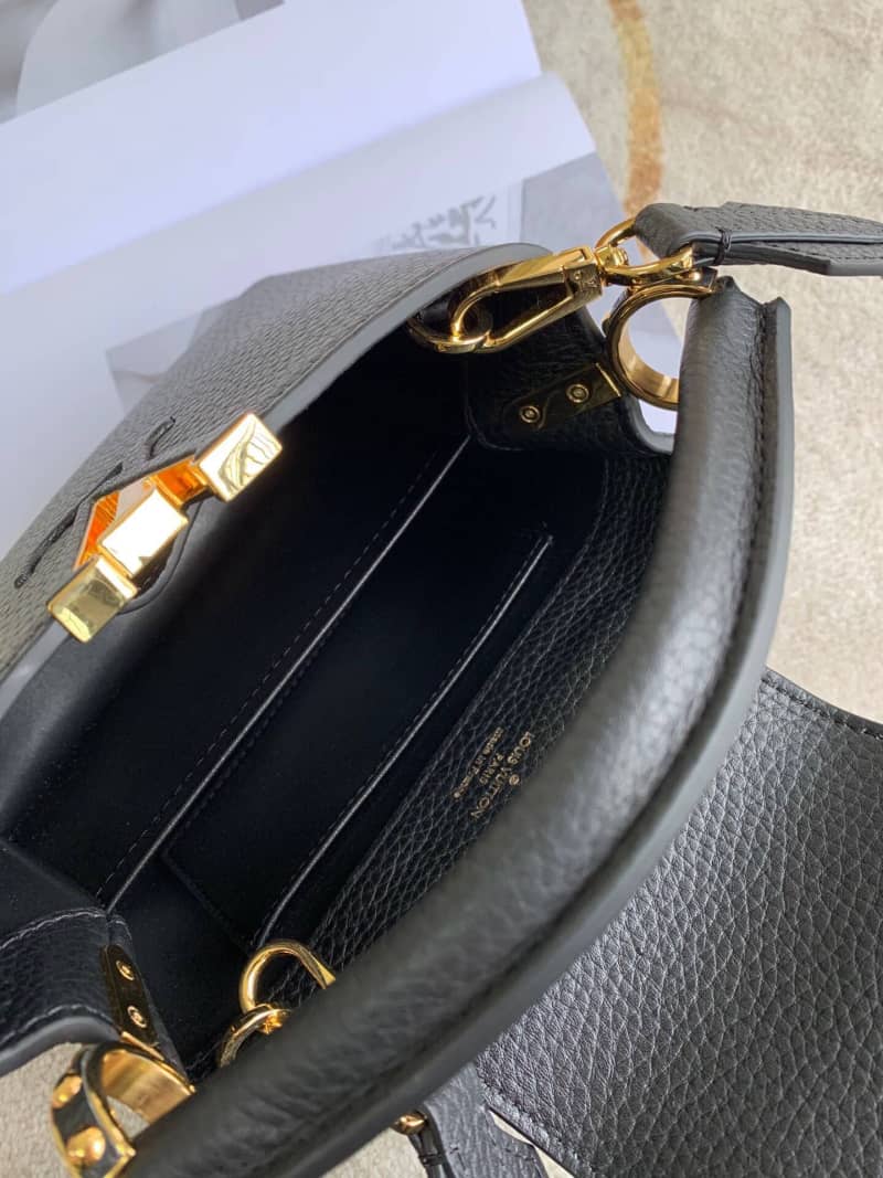 L0vis Vvtt0n Taurillon Leather Capucines Mini Replica Bag Black M55985