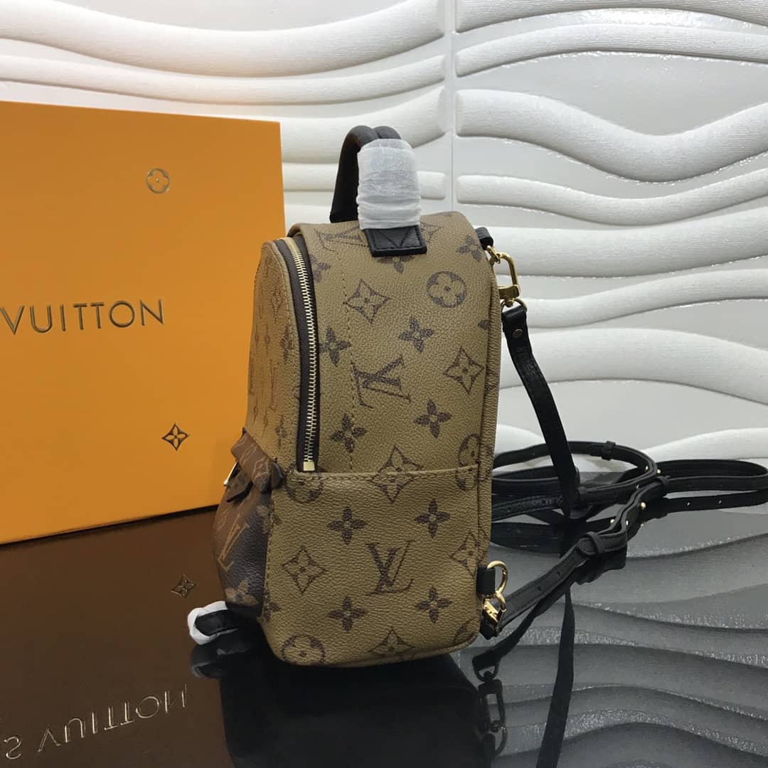 L0vis Vvtt0n Palm Spring Mini Replica Backpack Monogram Reverse Canvas Yellow M44872