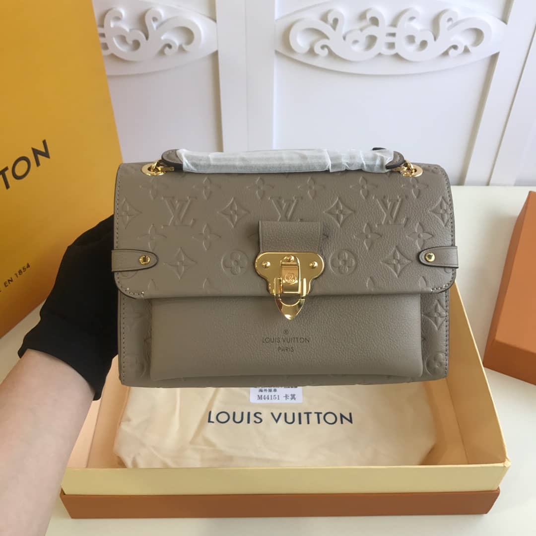 L0vis Vvtt0n Monogram Empreinte Vavin PM Chain Replica Shoulder Bag Khaki M44151